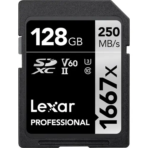 Lexar 128GB 1667x UHS-II SDXC Memory Card